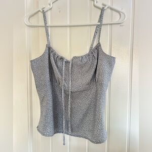 Abercrombie blue and white top small